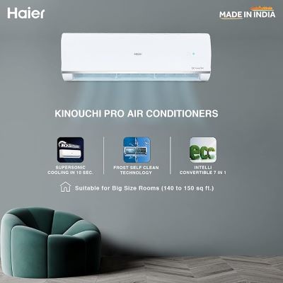 Picture of Haier 1.5 Ton 3 Star Split Inverter AC - White (HSU50C-TQS3BN-INV, Copper Condenser)