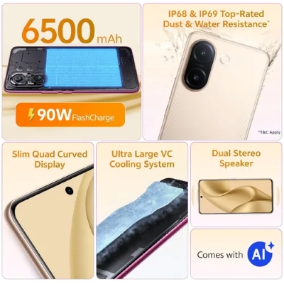 Picture of vivo V60e (Noble Gold, 256 GB) (8 GB RAM)