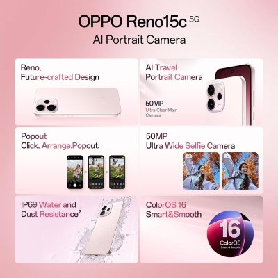 Picture of OPPO Reno15c 5G (Twilight Blue, 256 GB) (8 GB RAM)