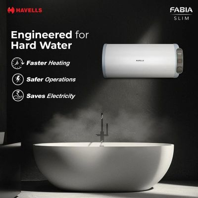 Picture of Havells Fabia Slim Storage Water Heater 15 L (Geyser, White Blue-RH)