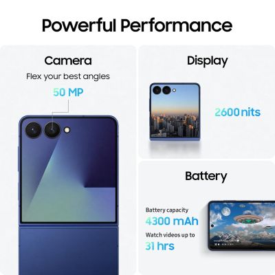 Picture of Samsung Galaxy Z Flip7 5G (Blue Shadow, 512 GB) (12 GB RAM)