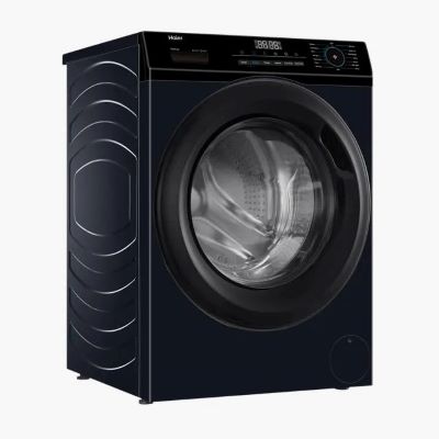 Picture of Haier 7 kg AI with Inverter Motor,Puristeam and Refresh Function, Anti Bacterial Technology, Super Drum 525mm with Custom Wash Programs Fully Automatic Front Load Washing Machine Black, White (HW70-IM12929)