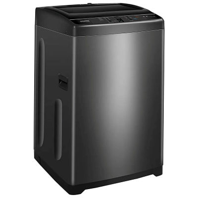Picture of Haier 7Kg Fully Automatic Top Load Machine with 5 Star Rating, Near Zero Pressure, Oceanus Wave pulsator and Quick wash, Dark Silver, HWM70-306S8N1