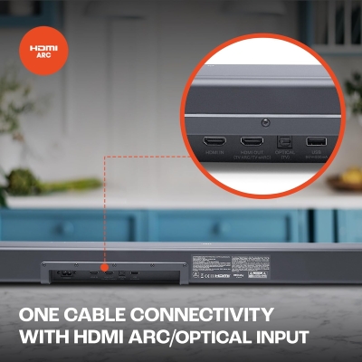 Picture of JBL Cinema SB590 Deep Bass, Dolby Atmos Soundbar with Wireless Subwoofer for Extra Deep Bass, 3.1 Channel, Center channel for superior voice clarity, HDMI eARC, Bluetooth & Optical Connectivity (440W)