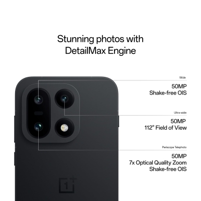 Picture of OnePlus 15 | 16GB+512GB | Infinite Black | India's First Snapdragon® 8 Elite Gen 5 | 7300mAh Battery | Personalised AI | Game-Changing 165Hz Display | Triple 50MP Camera with 4K 120fps Dolby Vision