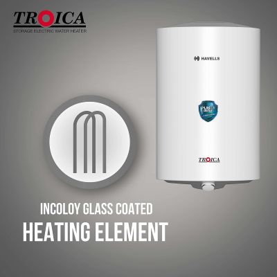 Picture of Havells Troica 4S 25 L Storage Water Geyser (White Grey)