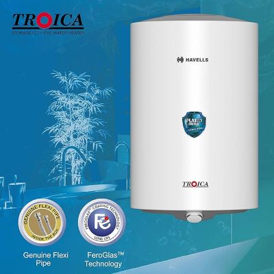 Havells Troica 4S 25 L Storage Water Geyser (White Grey)