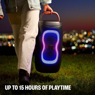 Picture of JBL Partybox 130, AI Sound Boost,Auracast, Futuristic Light Show, 15Hrs Playtime 200 W Bluetooth Party Speaker (Black, Stereo Channel)