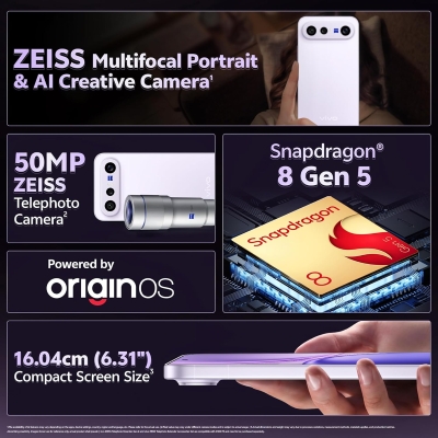 Picture of vivo X300 FE (Lilac Purple, 256 GB) (8 GB RAM)