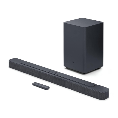 JBL Bar 2.1 Deep Bass (MK2), Dolby Digital, Wireless 6.5" Subwoofer, HDMI 300 W Bluetooth Soundbar (Black, 2.1 Channel)