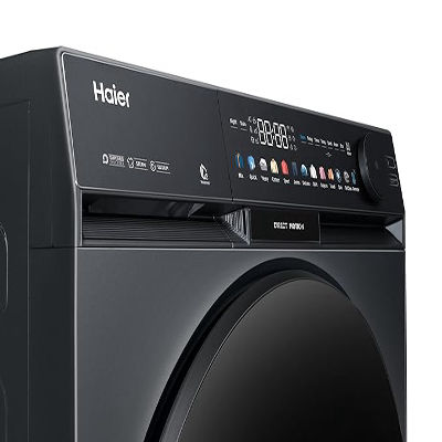 Picture of Haier 12 kg 5 Star Wi-Fi Inverter Fully Automatic Front Load Washing Machine (F9, HW120-DM14F9BKU1, Direct Motion Motor, Black)