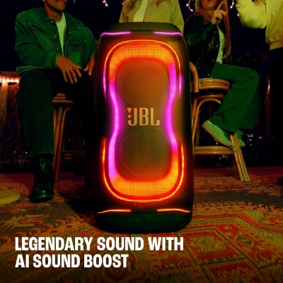 Picture of JBL Partybox 330, AI Sound Boost,Futuristic Light Show,18Hrs play time,Smart EQ mode 280 W Bluetooth Party Speaker (Black, Mono Channel)