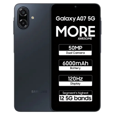 Samsung Galaxy A07 5G (Black, 128 GB) (4 GB RAM)