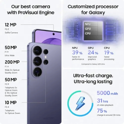 Picture of Samsung Galaxy S26 Ultra 5G (Cobalt Violet, 512 GB) (12 GB RAM)