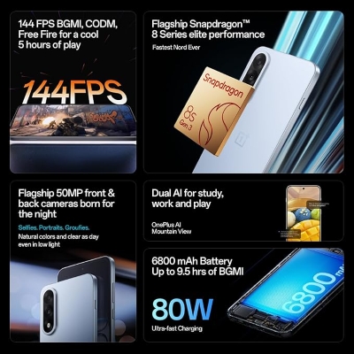 Picture of OnePlus Nord 5 5G (Marble Sands, 256 GB) (8 GB RAM)
