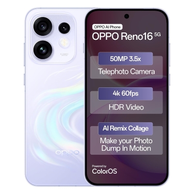 OPPO Reno16 5G (Stellar Purple, 256 GB) (8 GB RAM)