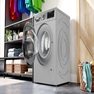Picture of BOSCH 9 kg Fully Automatic Front Load Washing Machine with In-built Heater Silver (WGA244ZSIN)