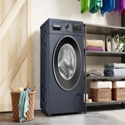 Picture of BOSCH 9 kg Fully Automatic Front Load Washing Machine with In-built Heater Black, Grey, Silver (WGA244ZPIN)