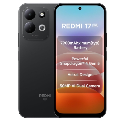 REDMI 17 5G (Absolute Black, 128 GB) (6 GB RAM)