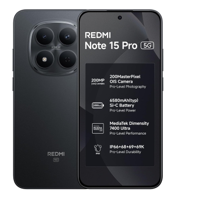 REDMI Note 15 Pro 5G (Carbon Black, 256 GB) (8 GB RAM)