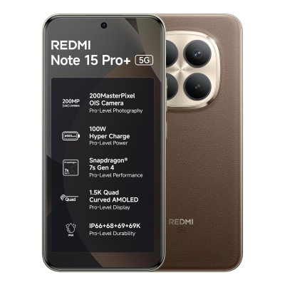 REDMI Note 15 Pro + 5G (Coffee Mocha, 256 GB) (12 GB RAM)