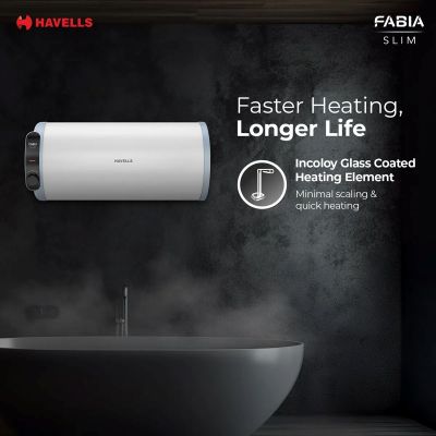 Picture of Havells Fabia Slim Storage Water Heater 15 L (Geyser, White Blue-LH)