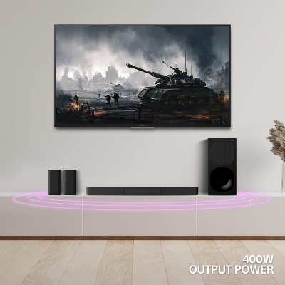 Picture of SONY HT-S20R 5.1ch Home Theatre with Digital, Subwoofer, Rear Speakers, 400 W Bluetooth Soundbar (Black, 5.1 Channel)