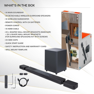 Picture of JBL Bar 1300 True Dolby Atmos with,DTS:X,MultiBeam,10" Subwoofer,HDMI 1170 W Bluetooth Soundbar (Black, 11.1.4 Channel)