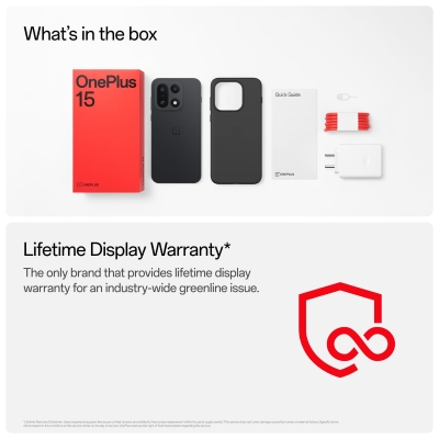 Picture of OnePlus 15 | 12GB+256GB | Infinite Black | India's First Snapdragon® 8 Elite Gen 5 | 7300mAh Battery | Personalised AI | Game-Changing 165Hz Display | Triple 50MP Camera with 4K 120fps Dolby Vision