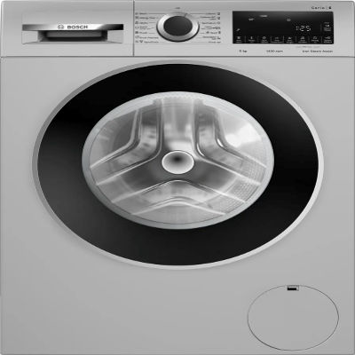 BOSCH 9 kg Fully Automatic Front Load Washing Machine with In-built Heater Silver (WGA244ZSIN)