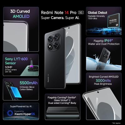 Picture of REDMI MOB NOTE 14 PRO 5G (8+128) BLACK