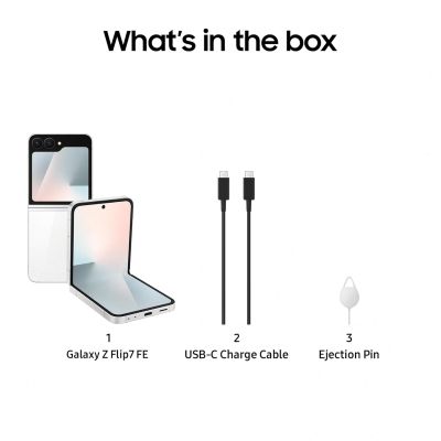Picture of Samsung Galaxy Z Flip7 FE 5G (White, 256 GB) (8 GB RAM)