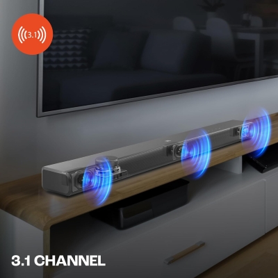 Picture of JBL SB510, Dolby Audio with Built-in Subwoofer,HDMI eARC,Bluetooth Connectivity 200 W Bluetooth Soundbar (Black, 3.1 Channel)