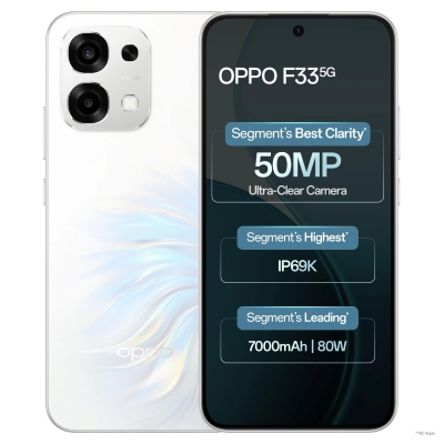 OPPO F33 5G (Pearl White, 256 GB) (8 GB RAM)