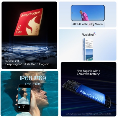 Picture of OnePlus 15 | 12GB+256GB | Ultra Violet | India's First Snapdragon® 8 Elite Gen 5 | 7300mAh Battery | Personalised AI | Game-Changing 165Hz Display | Triple 50MP Camera with 4K 120fps Dolby Vision