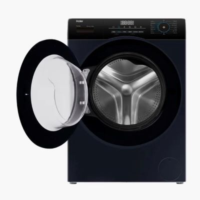 Picture of Haier 7 kg AI with Inverter Motor,Puristeam and Refresh Function, Anti Bacterial Technology, Super Drum 525mm with Custom Wash Programs Fully Automatic Front Load Washing Machine Black, White (HW70-IM12929)