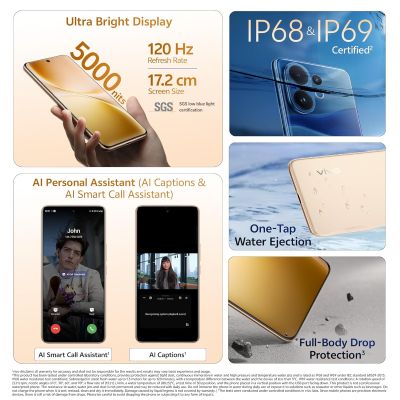 Picture of Vivo V60 5G (Auspicious Gold, 256 GB) (8 GB RAM)