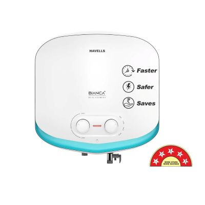 Havells Bianca+ Convertible Storage Water Heater 10L (Geyser, White Blue)