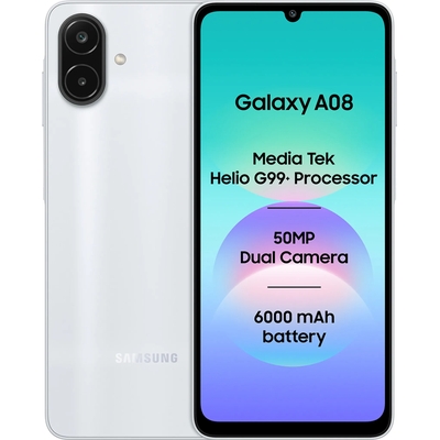 Samsung Galaxy A08 LTE (Silver, 64 GB) (4 GB RAM)