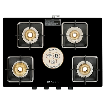 Picture of FABER COOKTOP REMO XL 4BB Glass Manual Gas Stove (4 Burners)
